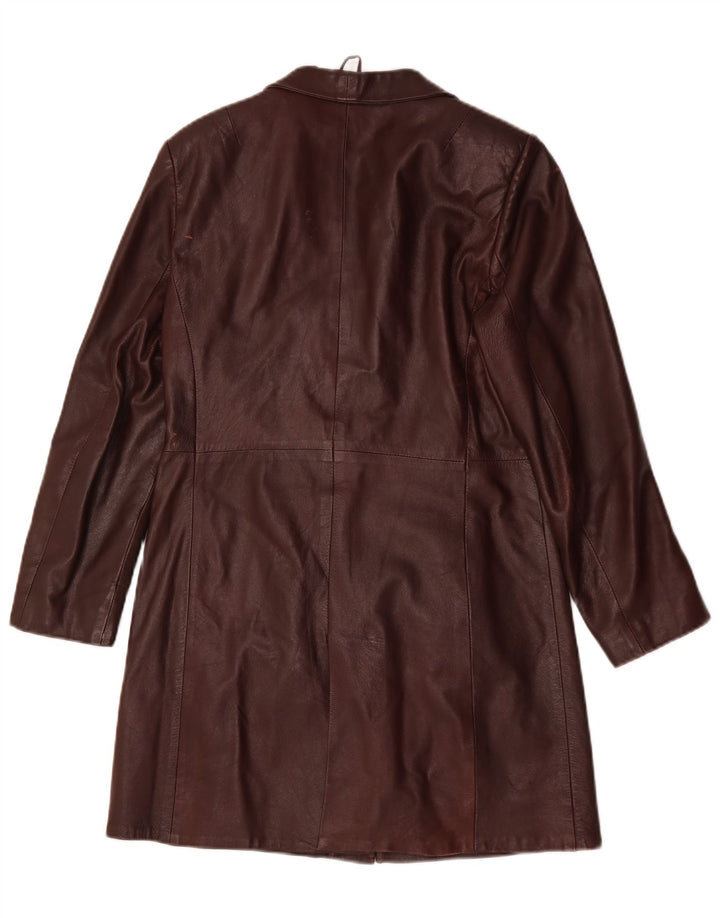 Cappotto in pelle da donna Alfa UK 10 Piccolo in pelle bordeaux