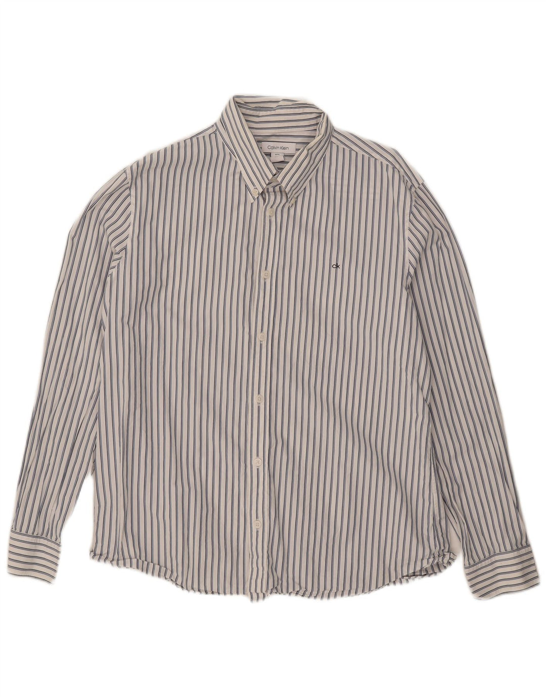 Camicia da uomo Calvin Klein XL Gessata bianca