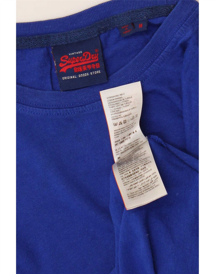 T-shirt da uomo Superdry Top in cotone blu medio