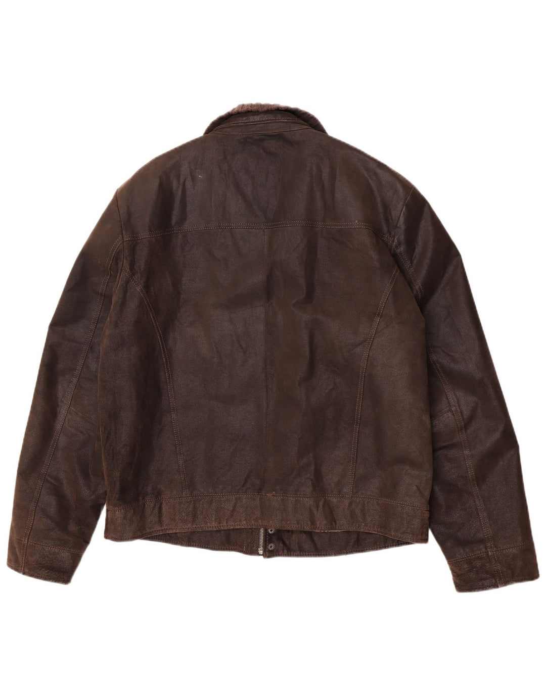 P&P People Giacca in pelle da uomo UK 42 XL Pelle marrone