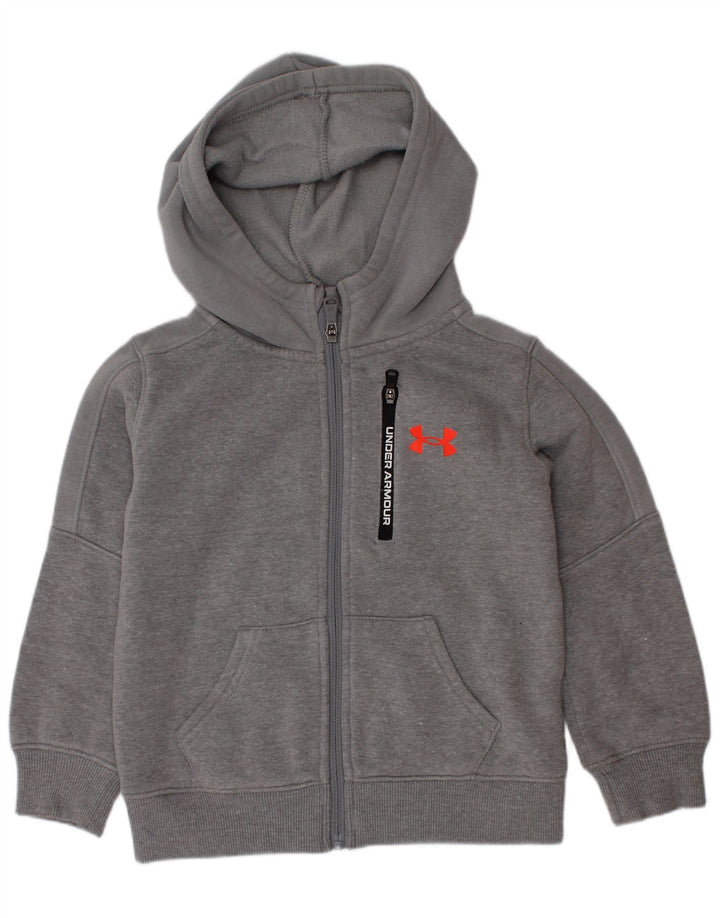 Felpa con cappuccio e zip per ragazzi UNDER ARMOUR 3-4 anni grigia