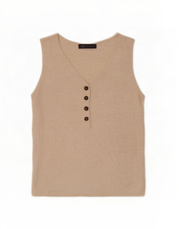 Canotta da donna Marks & Spencer UK 14 Large Beige Viscosa