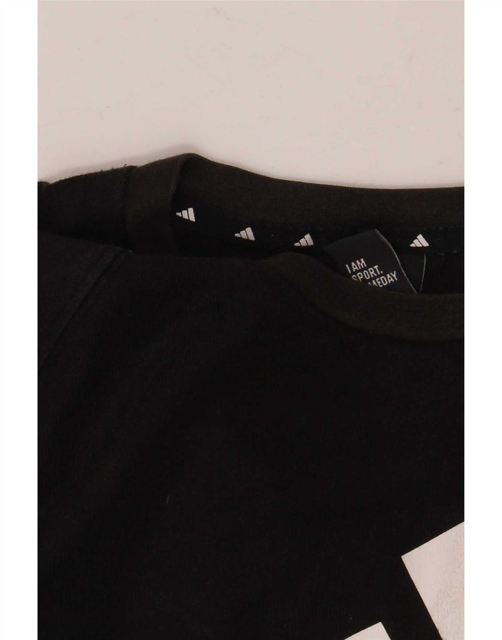 T-shirt grafica da uomo Adidas Top media nera