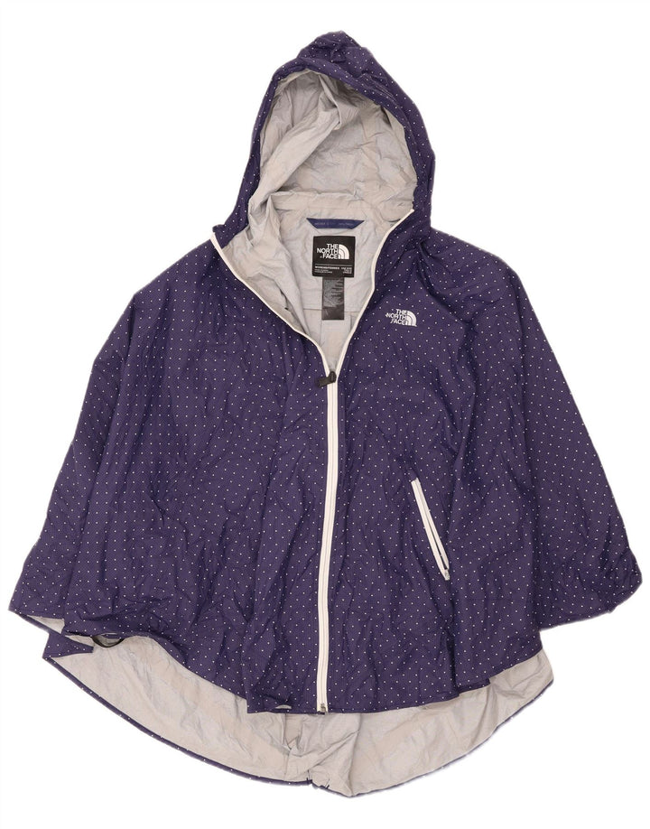 Giacca antipioggia poncho con cappuccio da donna The North Face taglia unica blu navy maculato