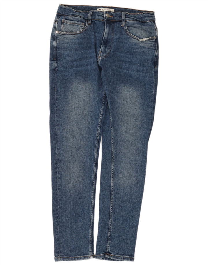 Jeans slim da uomo Zara EU 42 Large W32 L31 Cotone blu