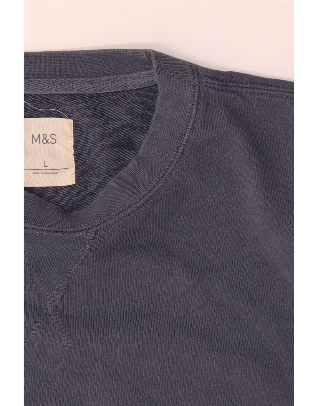 Felpa da uomo Marks & Spencer, grande, in cotone blu navy