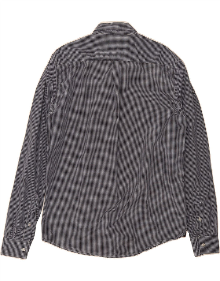 SUPERDRY Mens Classic Fit Shirt Large Navy Blue Check Cotton Vintage Superdry and Second-Hand Superdry from Messina Hembry 