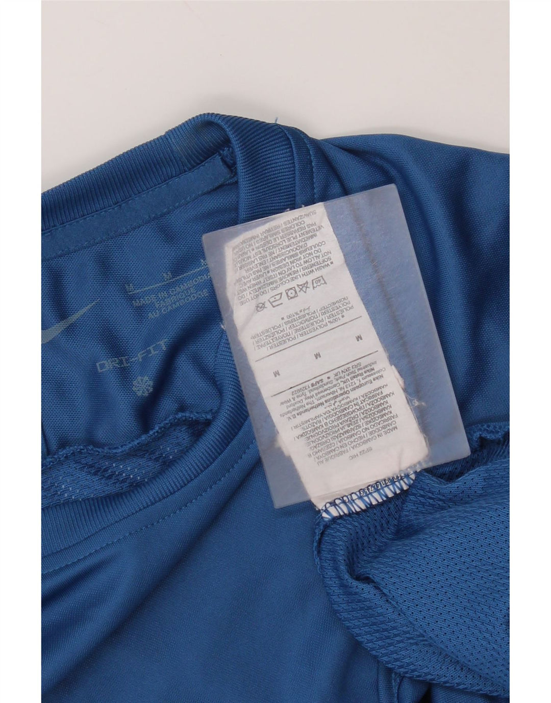 T-shirt Nike Dri Fit da uomo, top in poliestere blu medio