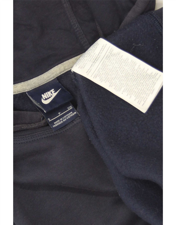 Felpa con cappuccio da uomo Nike Small in cotone blu navy