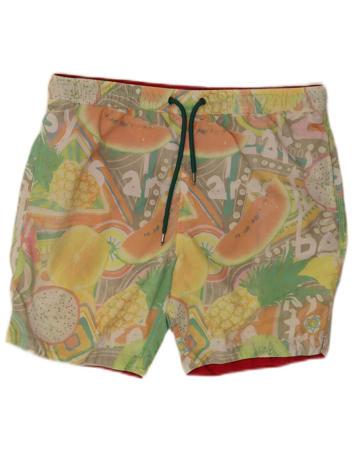 Desigual Pantaloncini da bagno grafici da uomo medi multicolori in poliammide