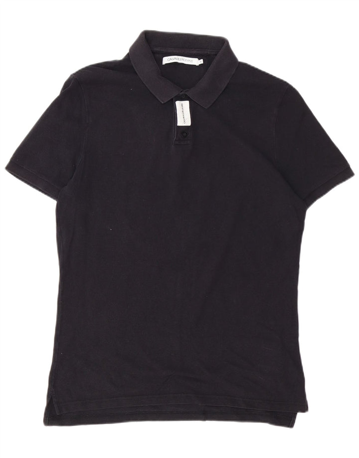 Polo da uomo Calvin Klein Jeans in cotone blu navy medio