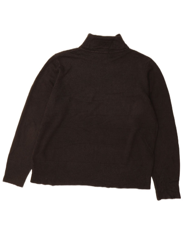 Maglione maglione a collo alto da donna Marks & Spencer UK 18 XL acrilico nero