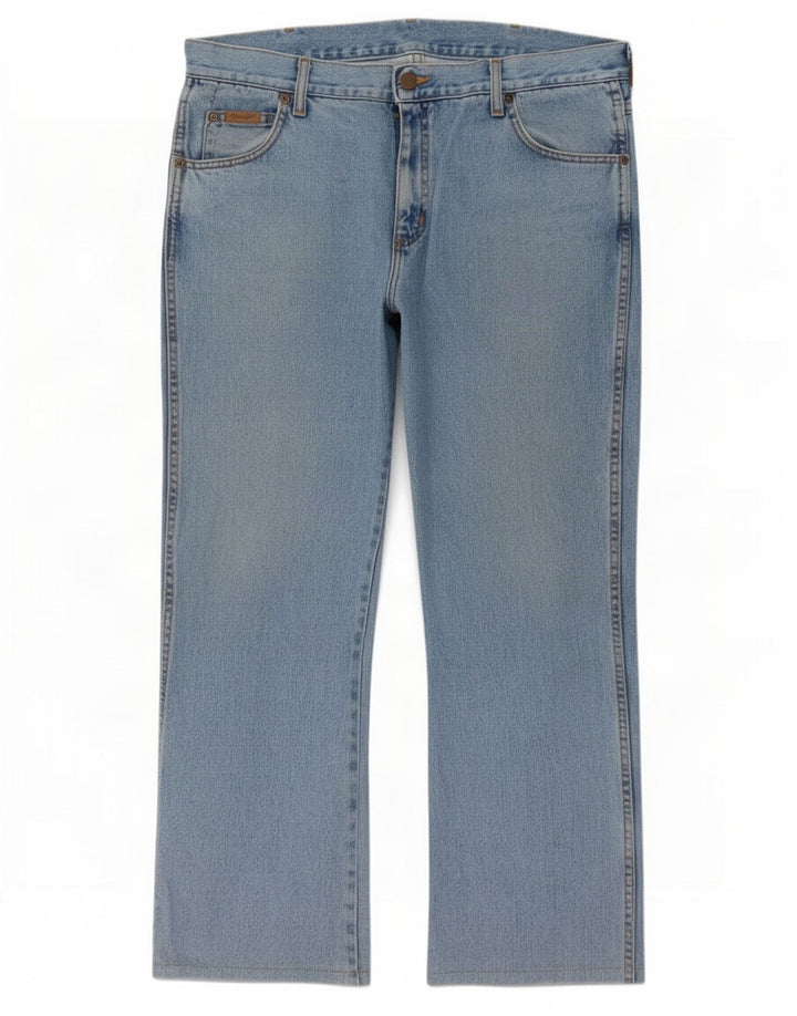 Jeans dritti da uomo Wrangler vestibilità regolare W36 L29 cotone blu