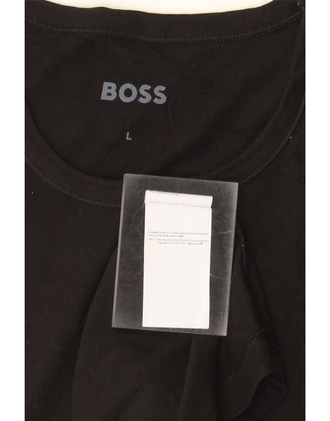 T-shirt da uomo Hugo Boss Top grande in cotone nero