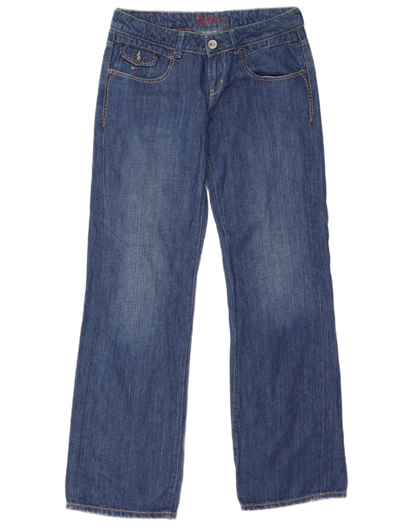 Jeans bootcut da donna a vita bassa Tommy Hilfiger W30 L34 cotone blu