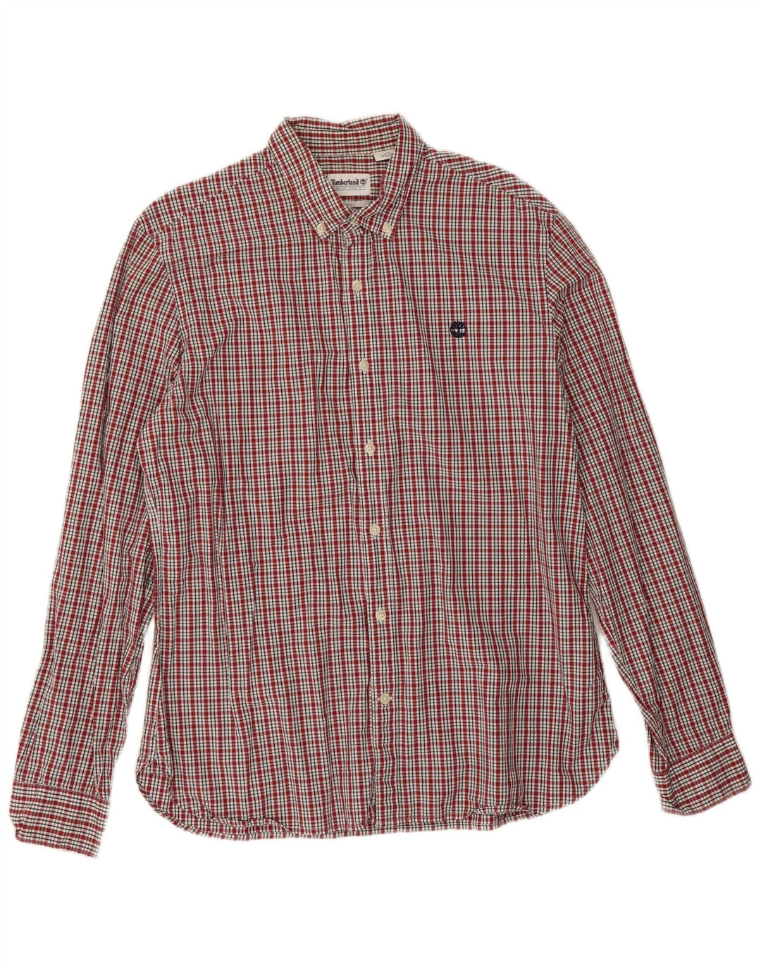 Camicia da uomo Timberland in cotone a quadri rossi grandi