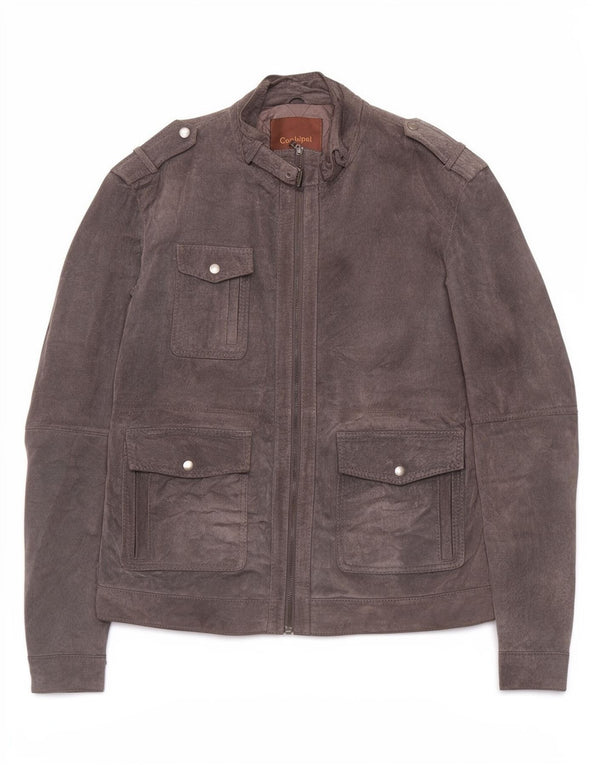 Giubbotto Pelle Militare Uomo Conbipel IT 52 Large Pelle Grigia