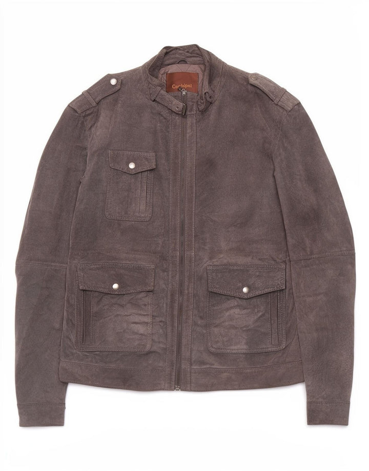 Giubbotto Pelle Militare Uomo Conbipel IT 52 Large Pelle Grigia