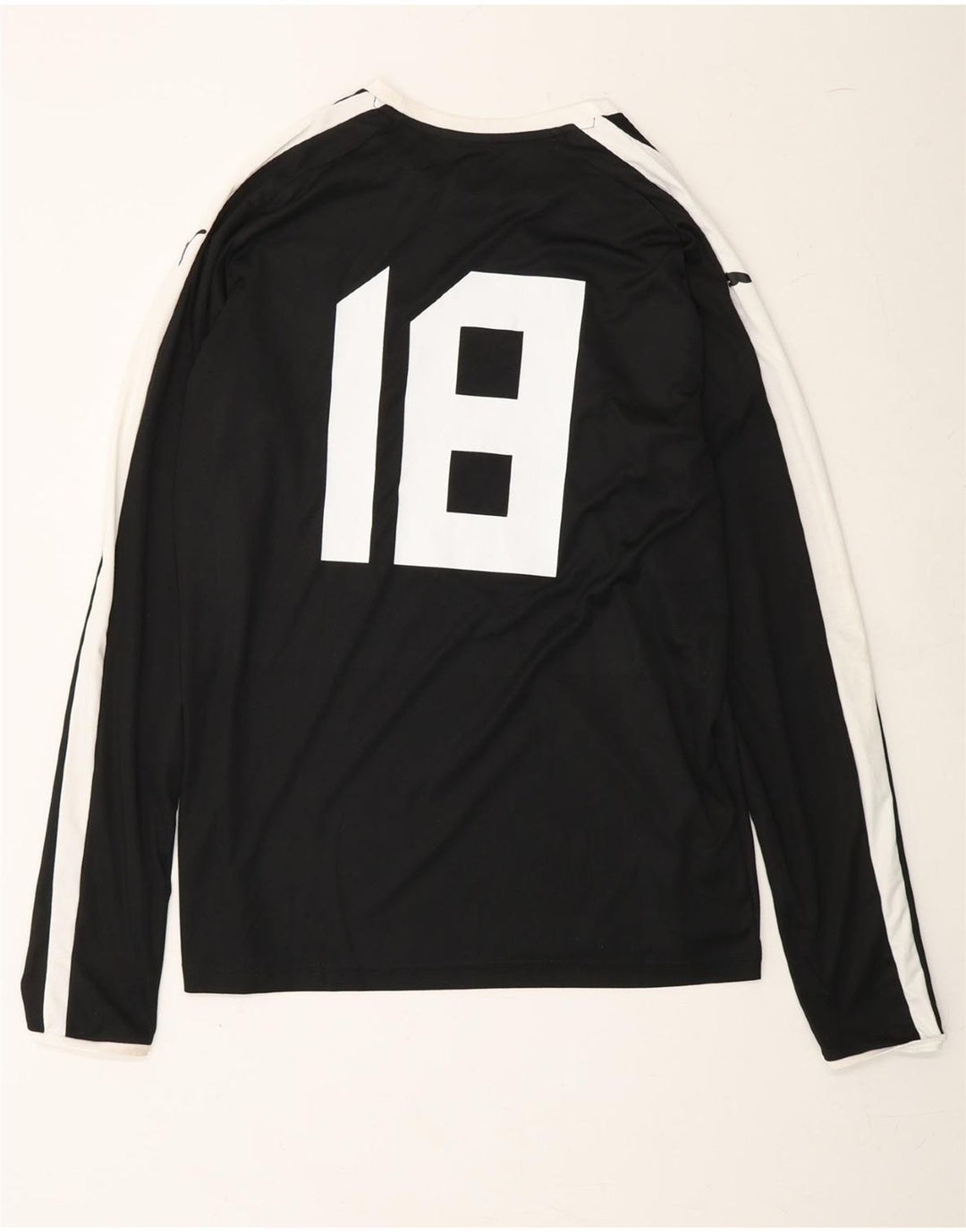 PUMA Mens Graphic Top Long Sleeve Large Black Colourblock Polyester Vintage Puma and Second-Hand Puma from Messina Hembry 