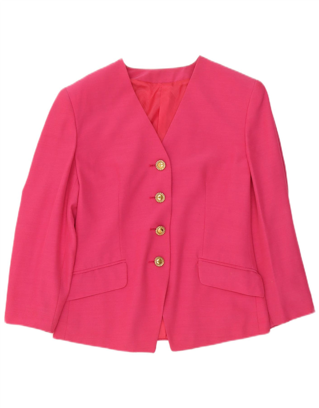 Giacca blazer vintage da donna a 4 bottoni IT 42 acetato rosa medio
