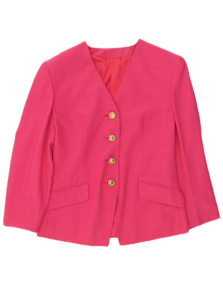 Giacca blazer vintage da donna a 4 bottoni IT 42 acetato rosa medio