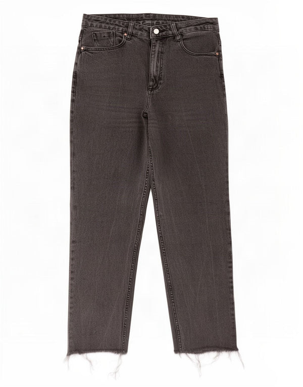 Jeans corti a vita alta da donna Zara EU 38 piccoli W28 L25 grigi