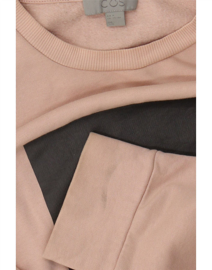 Felpa da donna Cos Jumper UK 14 Cotone color block rosa medio