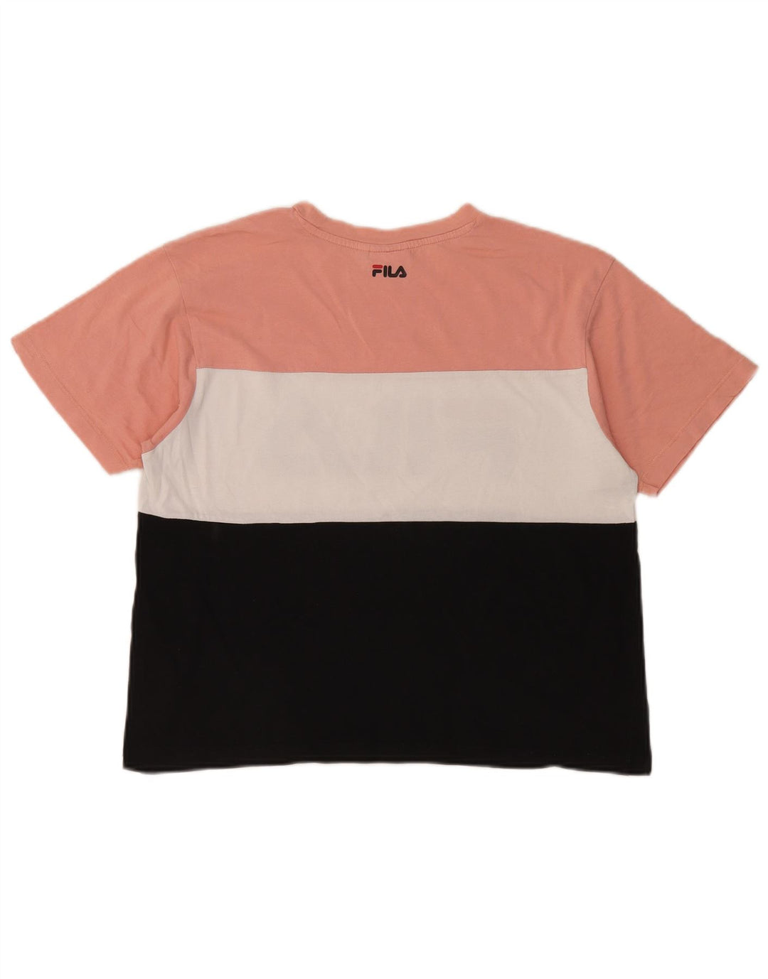 T-shirt grafica corta da donna Fila Top UK 14 Medium multicolore Colourblock