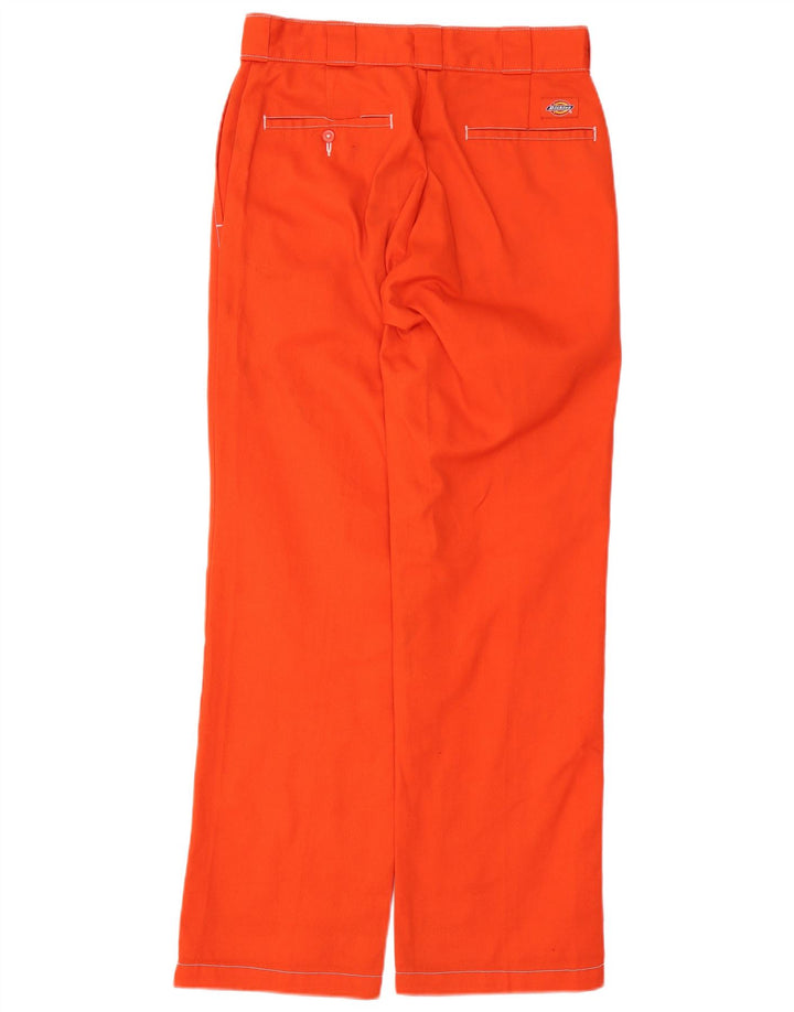 DICKIES Pantaloni chino dritti da uomo W30 L32 in cotone arancione