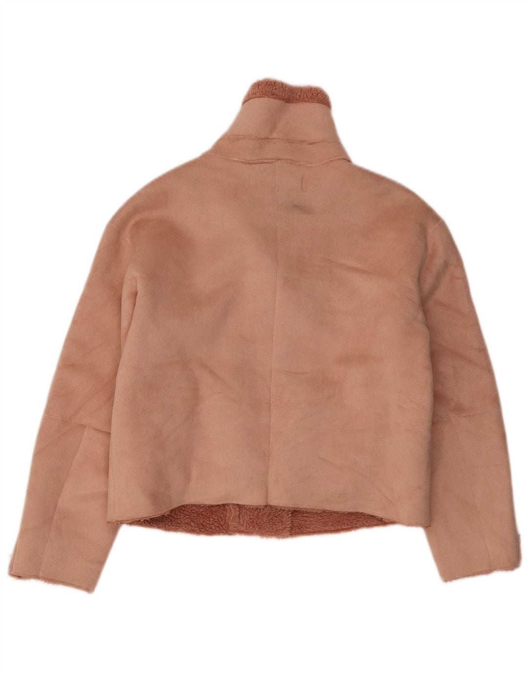 Giacca Sherpa da donna Zara UK 10 piccola rosa poliestere