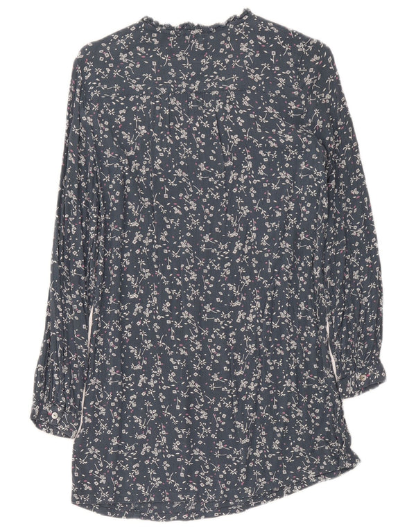 Abito a trapezio a maniche lunghe da donna di White Stuff UK 8 Piccolo blu navy floreale