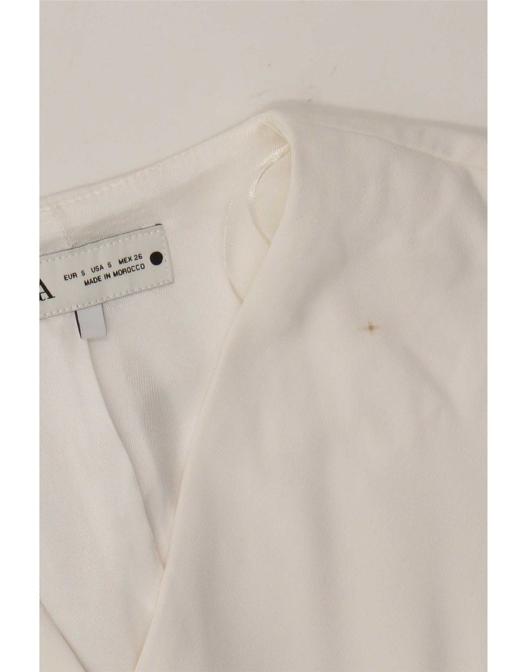 Gilet da donna Zara UK 10 piccolo poliestere bianco
