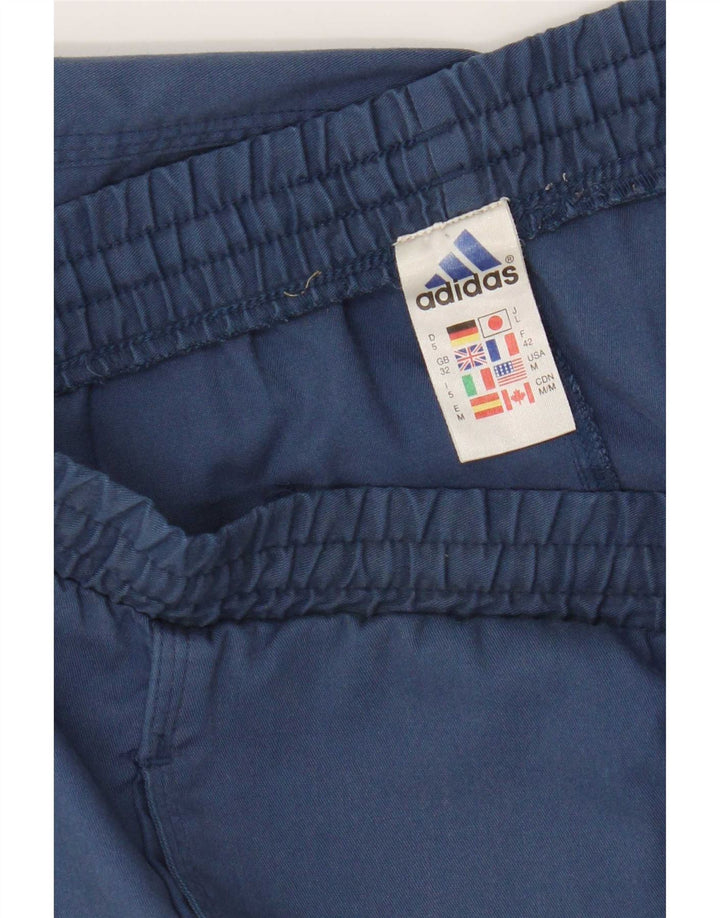 Pantaloncini sportivi da uomo Adidas medi in poliestere blu navy