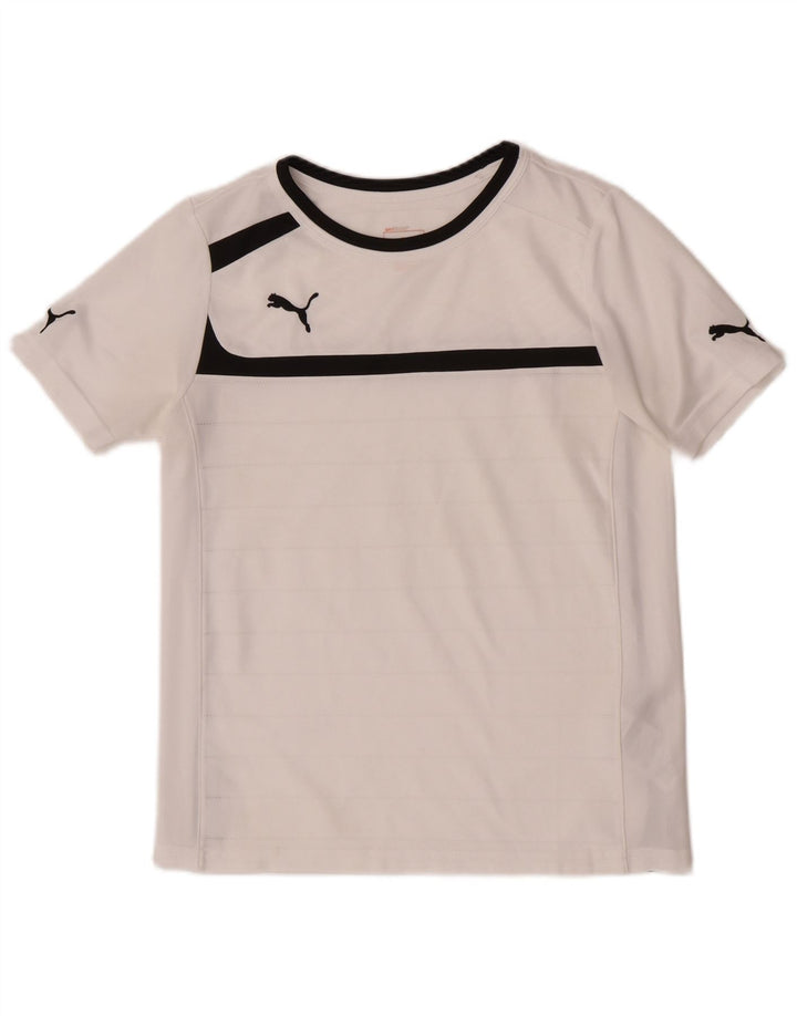 Maglietta grafica regolare da ragazzo Puma 11-12 anni Colorblock bianco