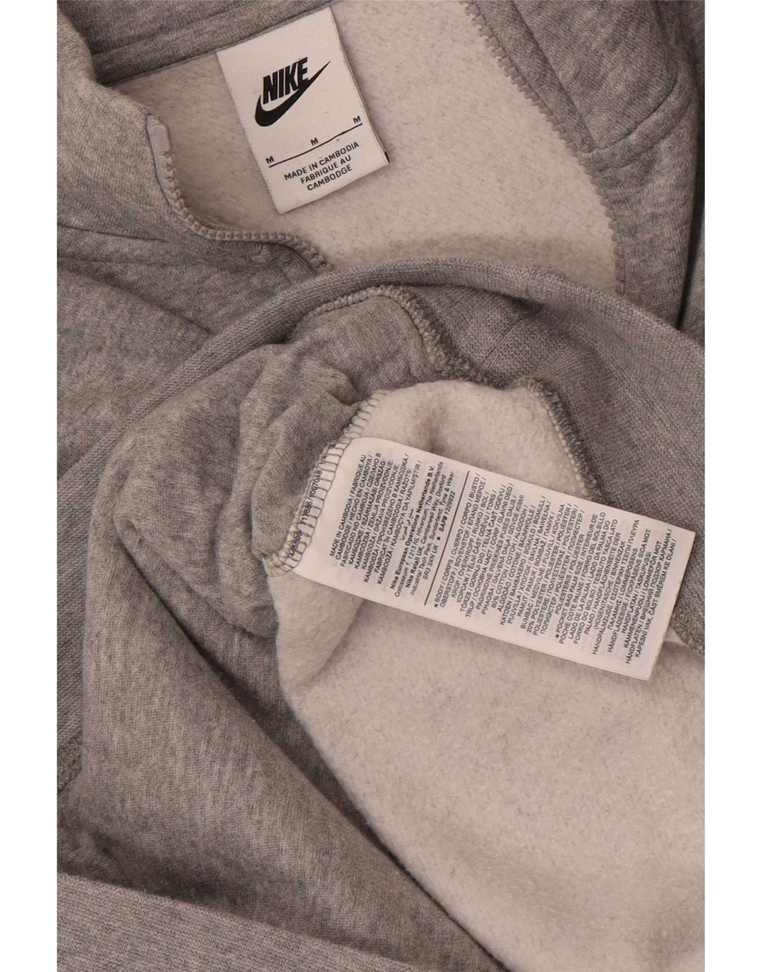 Giacca da tuta da uomo Nike in cotone color block grigio medio