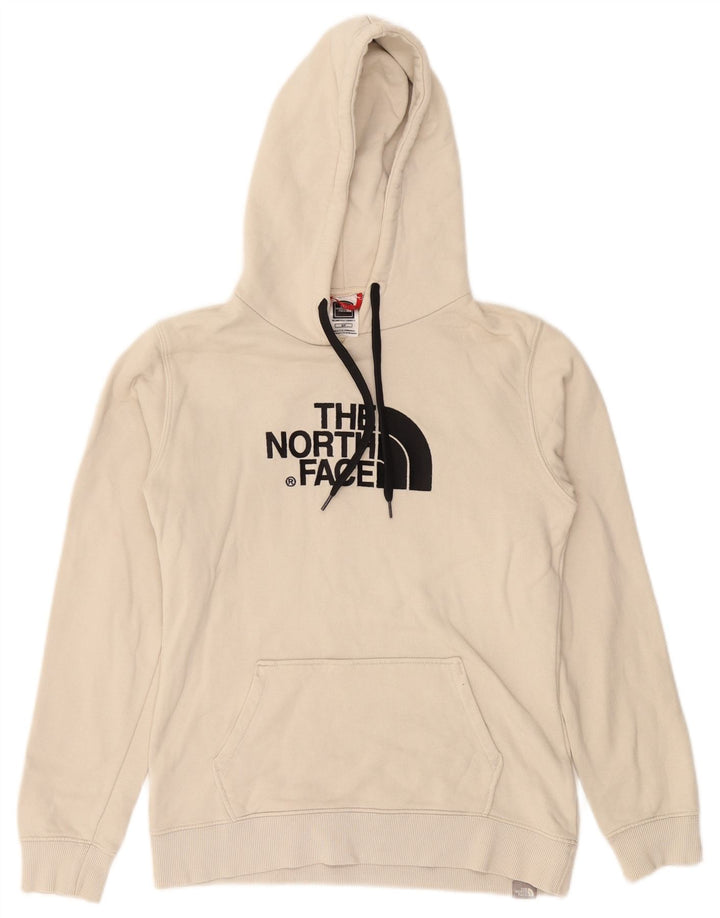 THE NORTH FACE Felpa con cappuccio grafica da donna UK 10 Small Cotone bianco sporco