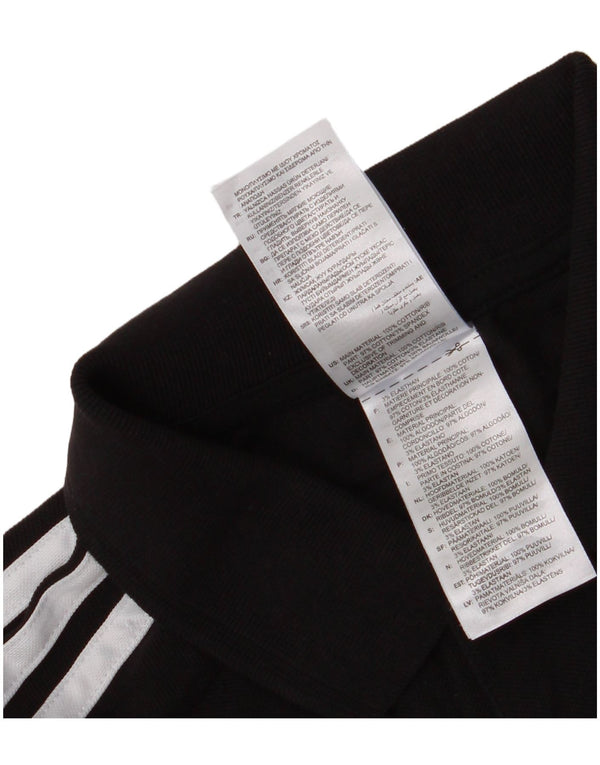Polo Adidas da uomo piccola in cotone nero