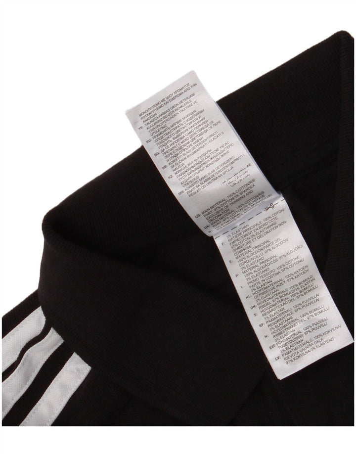 Polo Adidas da uomo piccola in cotone nero