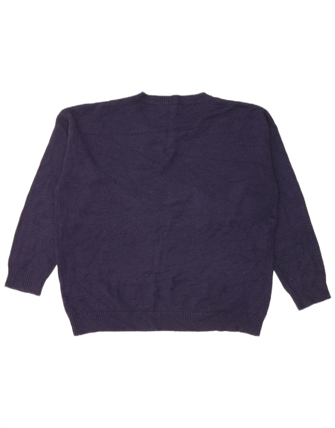 Maglione maglione girocollo da donna Marks & Spencer UK 16 grande blu navy