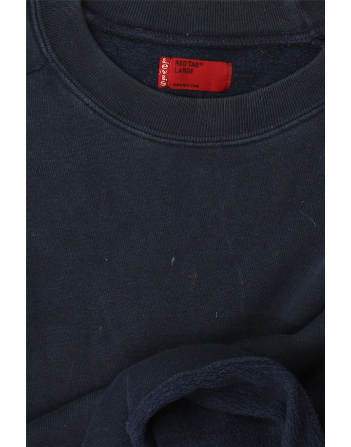 Levi's Uomo Felpa Maglione Grande Blu Navy