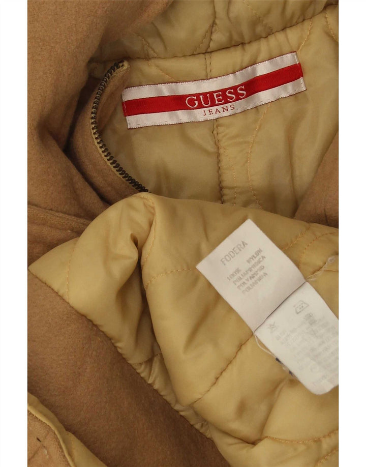Giacca Parka con cappuccio da donna Guess UK 14 Large Beige Nylon