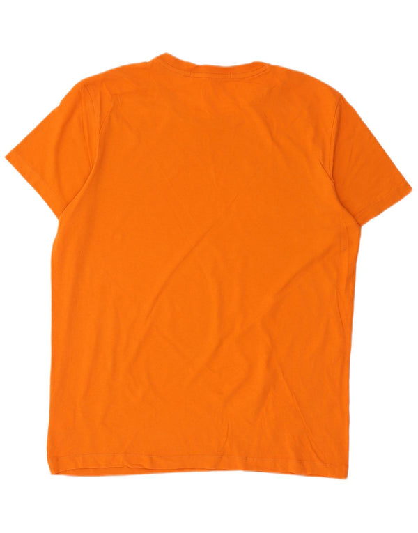 Maglietta grafica da uomo Calvin Klein Jeans Top XL in cotone arancione