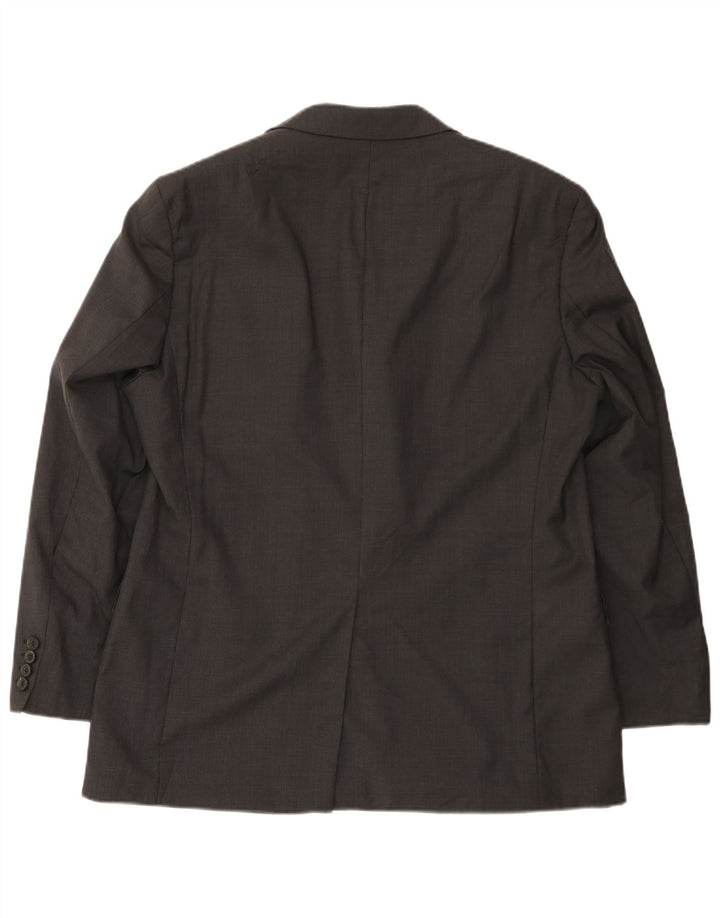 Giacca blazer da uomo a 3 bottoni Hugo Boss UK 40 grande lana grigia