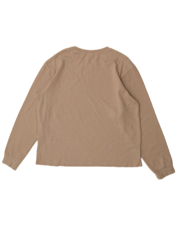 Top Zara da uomo a maniche lunghe grande in cotone beige