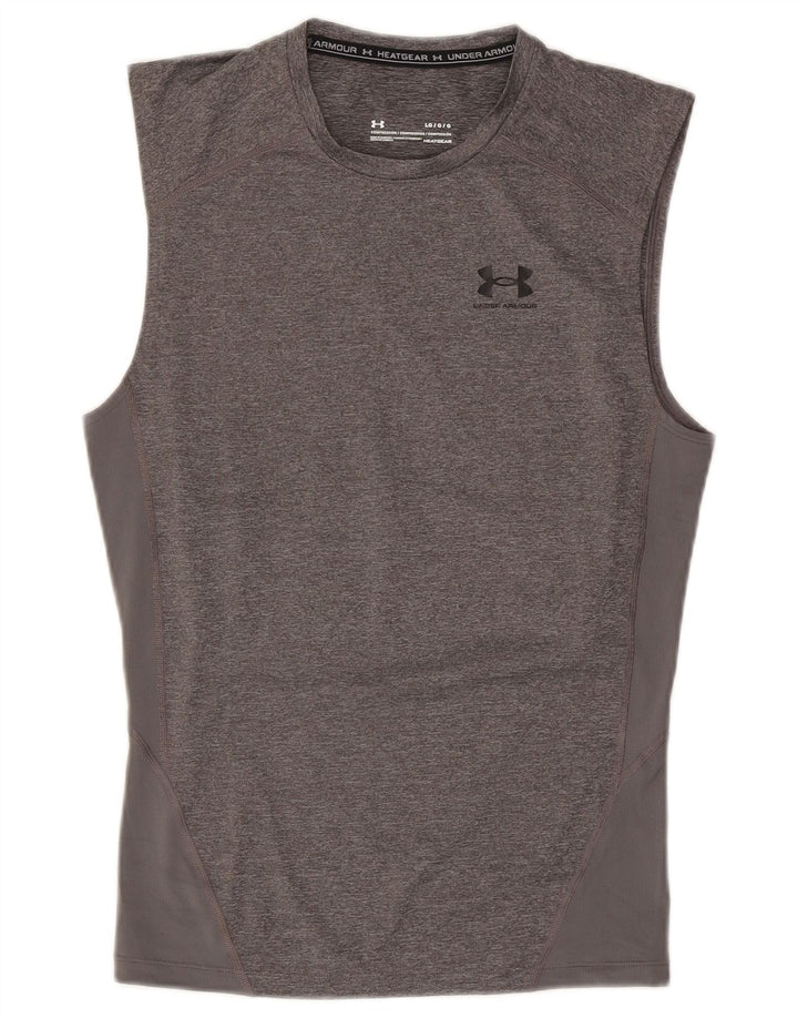 Canottiera Under Armour da uomo Heat Gear, grande, grigia