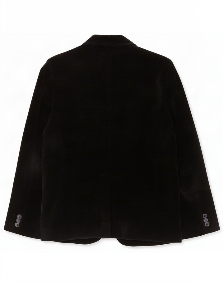 Giacca blazer in velluto a 2 bottoni da donna St Michael UK 14 cotone nero medio