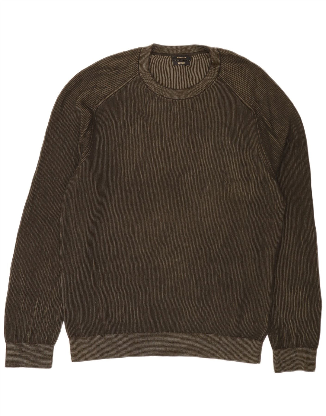Maglione maglione girocollo da uomo Massimo Dutti XL cotone kaki