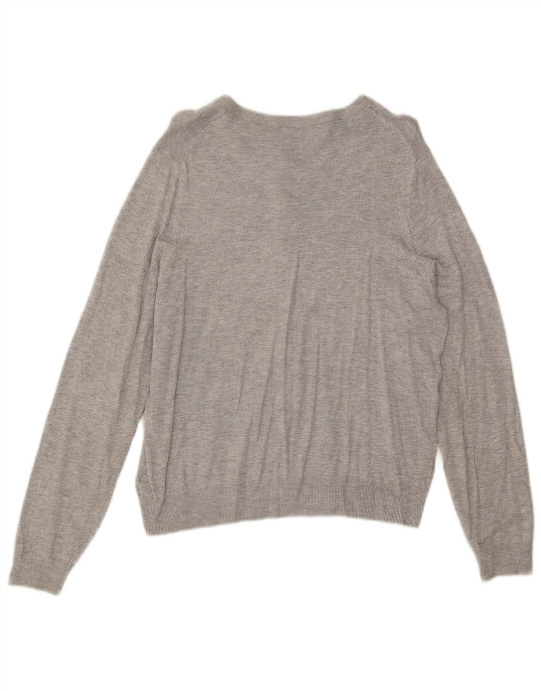 Maglione cardigan da donna Marks & Spencer UK 16 grande viscosa grigia