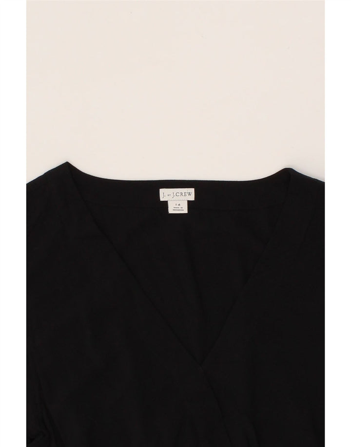 J. CREW Womens Blouse Top US 10 Large Black Viscose Vintage J. Crew and Second-Hand J. Crew from Messina Hembry 