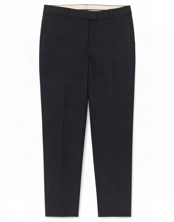 Pantaloni casual slim da donna Gant UK 10 Small W27 L28 Lana screziata blu navy